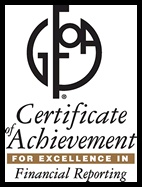 Certificate of Achievement for Excellence in Financial Reporting