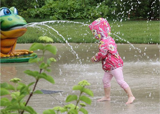 Girl at a water park