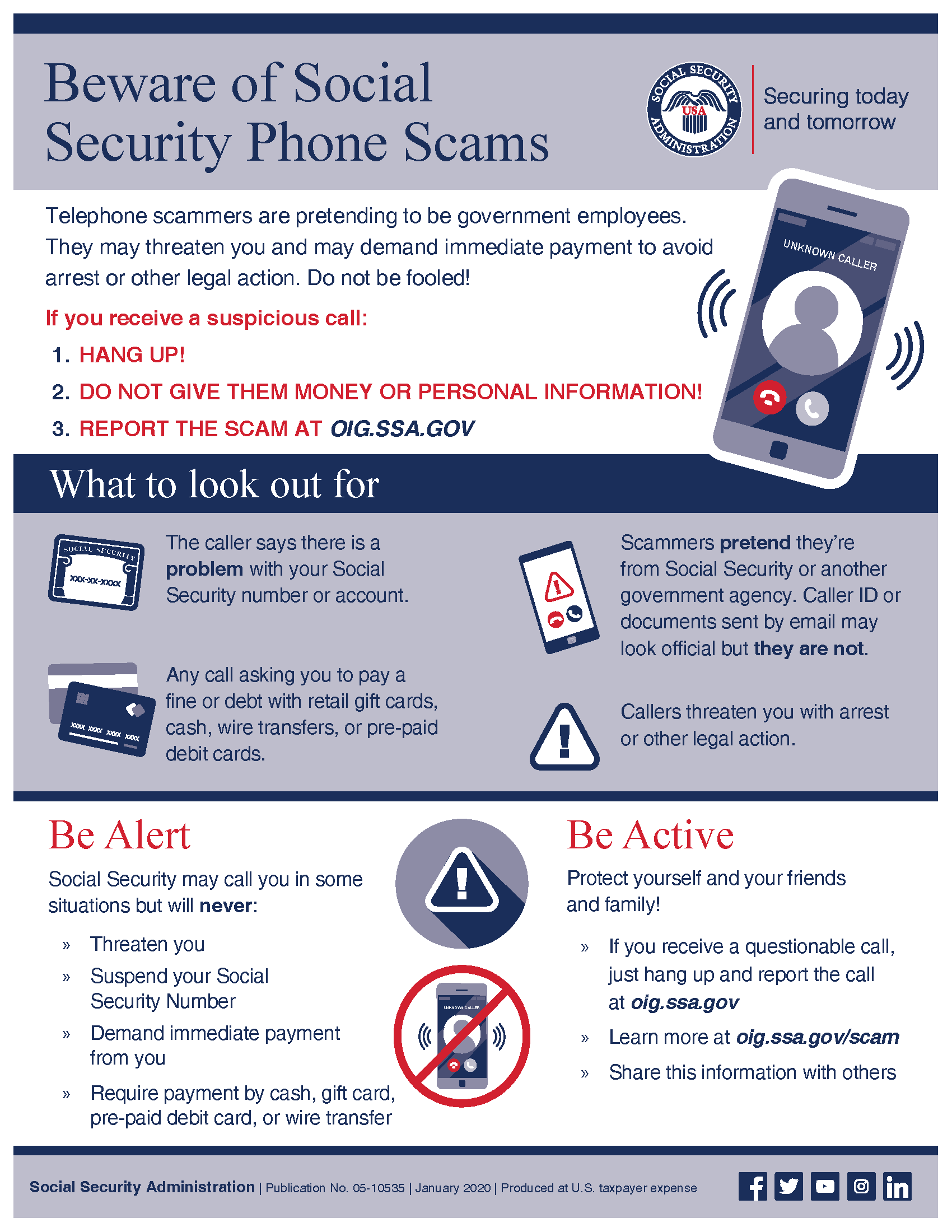 Social Security Scams English