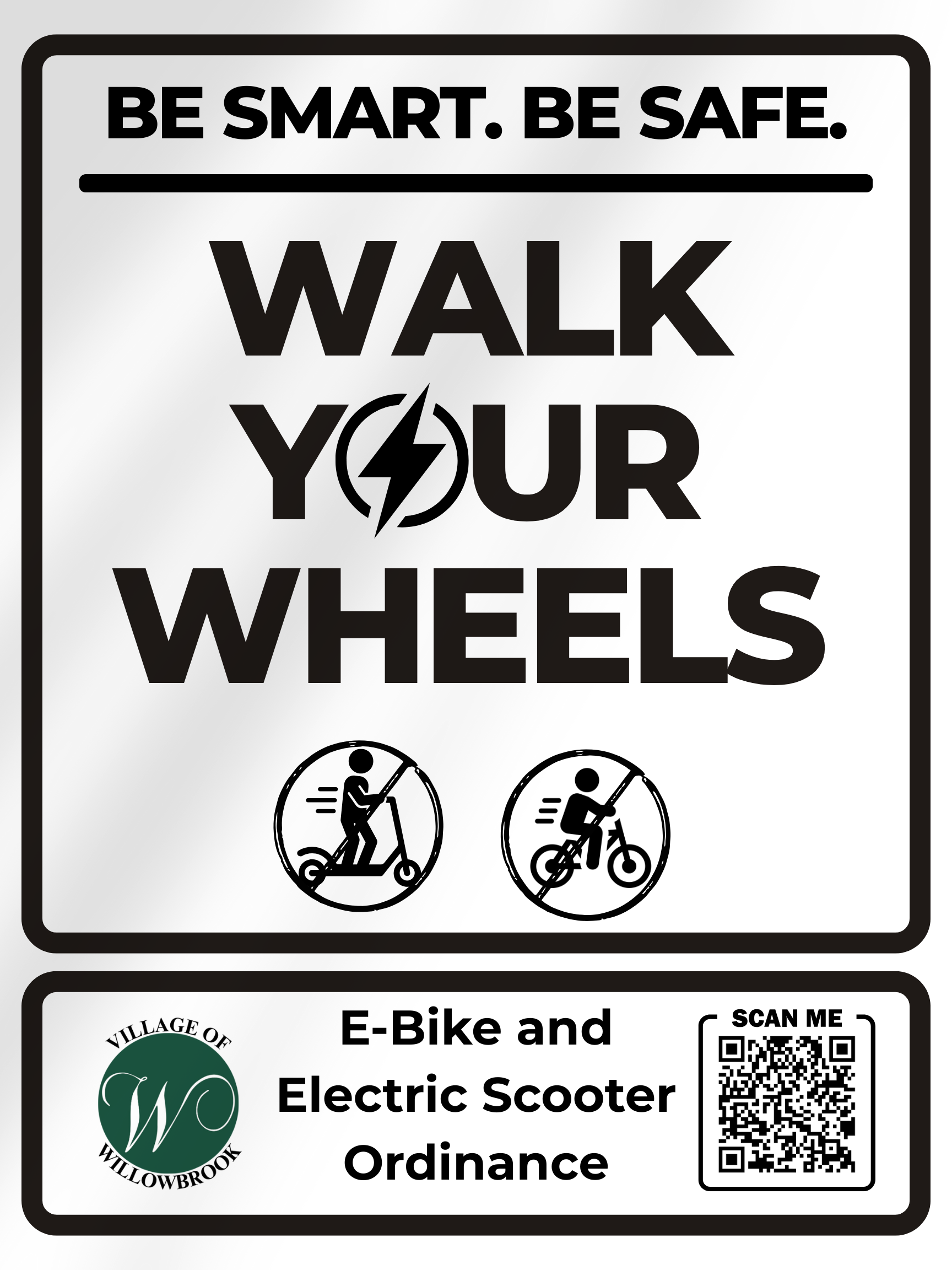 E-Bike and Electric Scooter Sign - Style 1